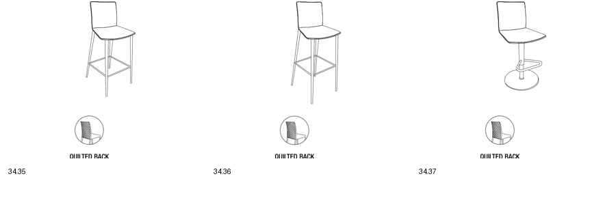 Bontempi Nata Barstool — manufacturer catalogue drawings with article references