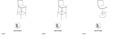 Bontempi Nata Barstool — manufacturer catalogue drawings with article references