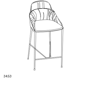 Bontempi Queen Barstool — manufacturer catalogue drawings with article references