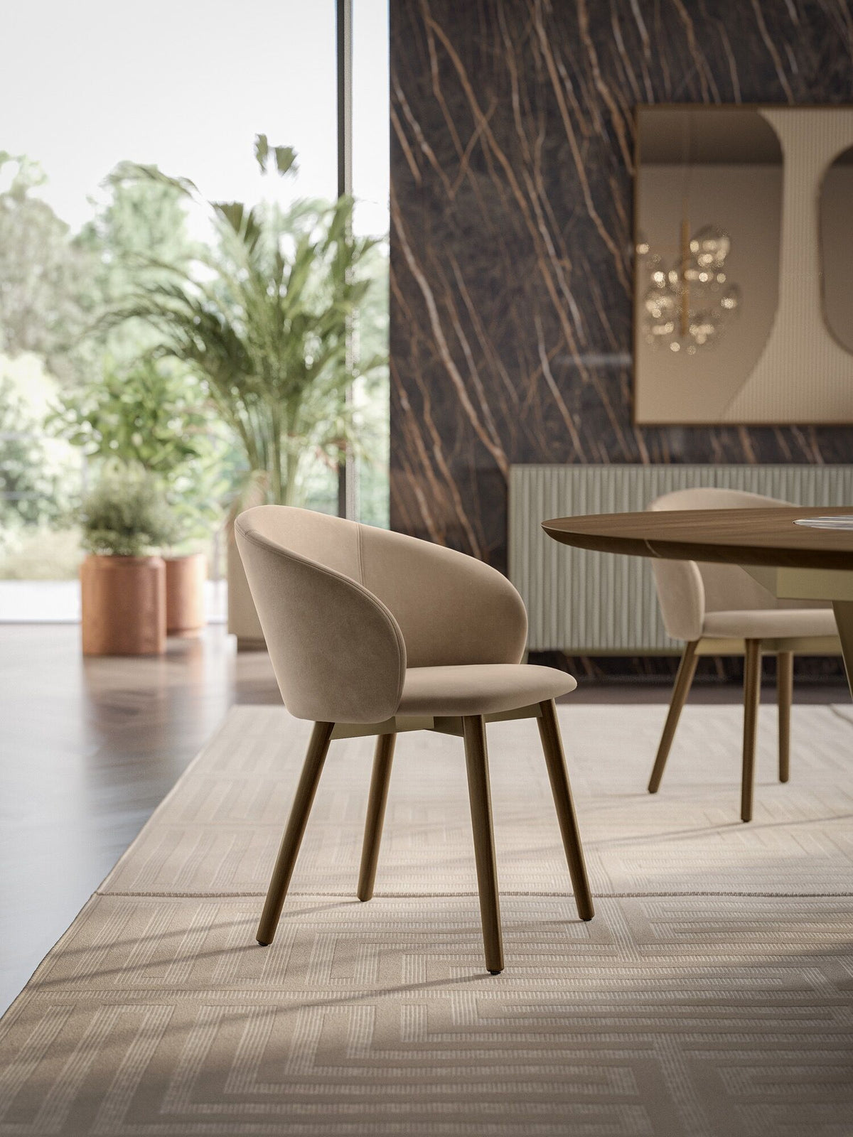Bontempi Rebecca Dining Chair — manufacturer photograph; REBECCA 34.77 L002 TEBQ004