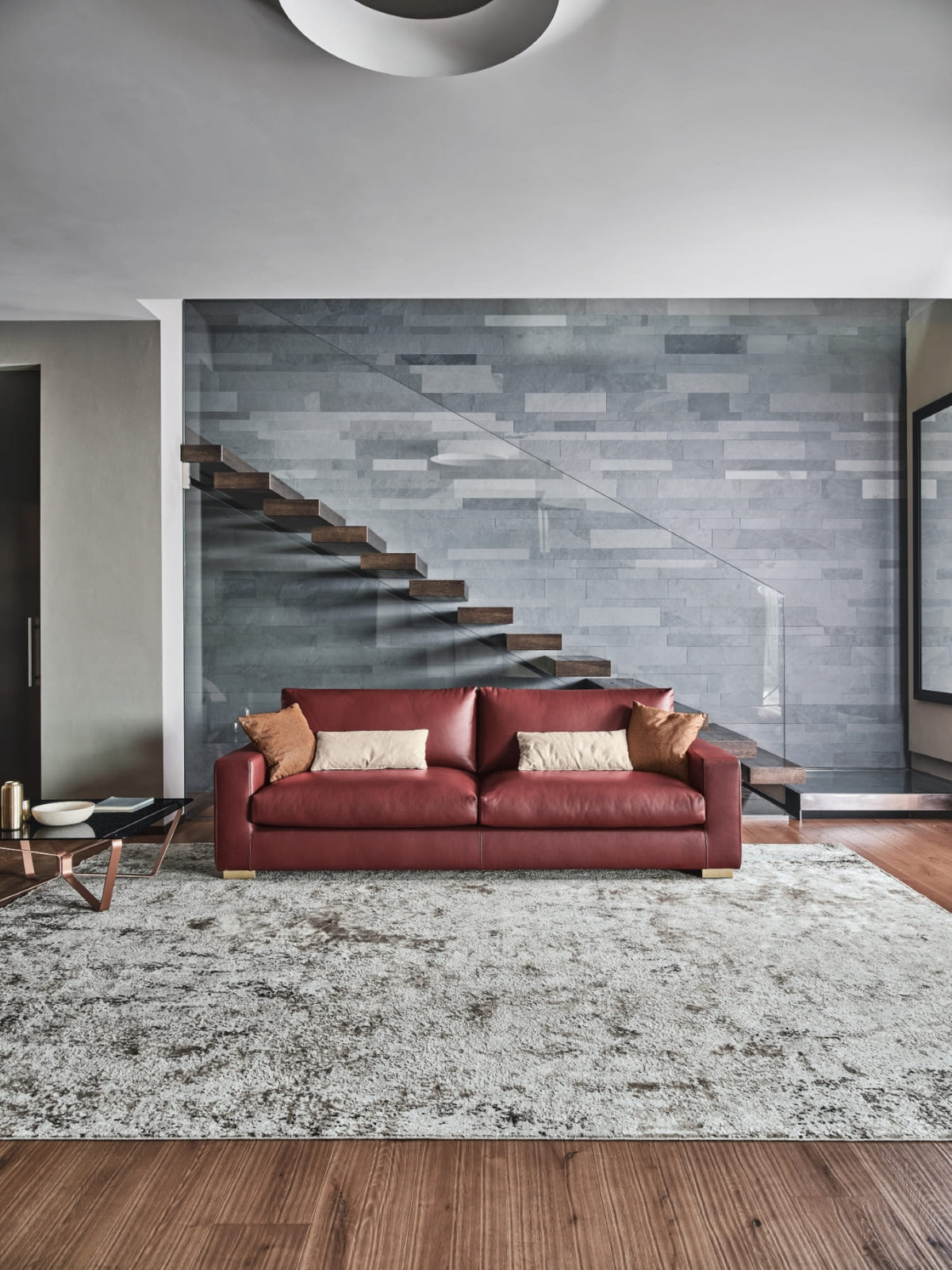 Bontempi Sunset Sofa — manufacturer photograph; SUNSET_SUND198_TERY024_CUSCINI_CUSD043_TEGO013_TEGO001_PIEDINI_SUNPIE01_M325_LOOP_08-36_M329_C158