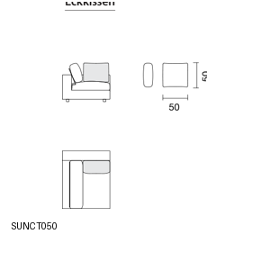 Bontempi Sunset Sofa Cushion — manufacturer catalogue drawings with article references