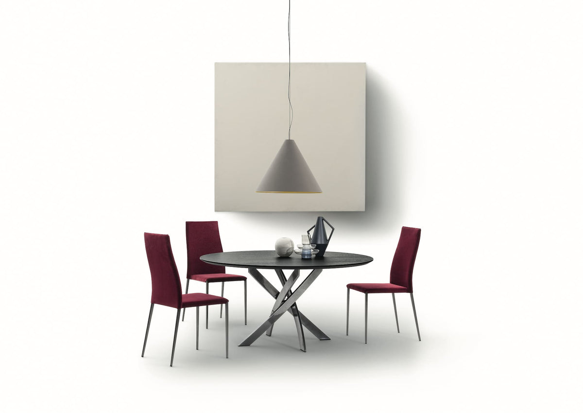 Bontempi Tai Dining Chair — manufacturer photograph; BARONE_01-91M326_L038_TAI_40-12M326_TVE04_STREGA_54-04TEN06
