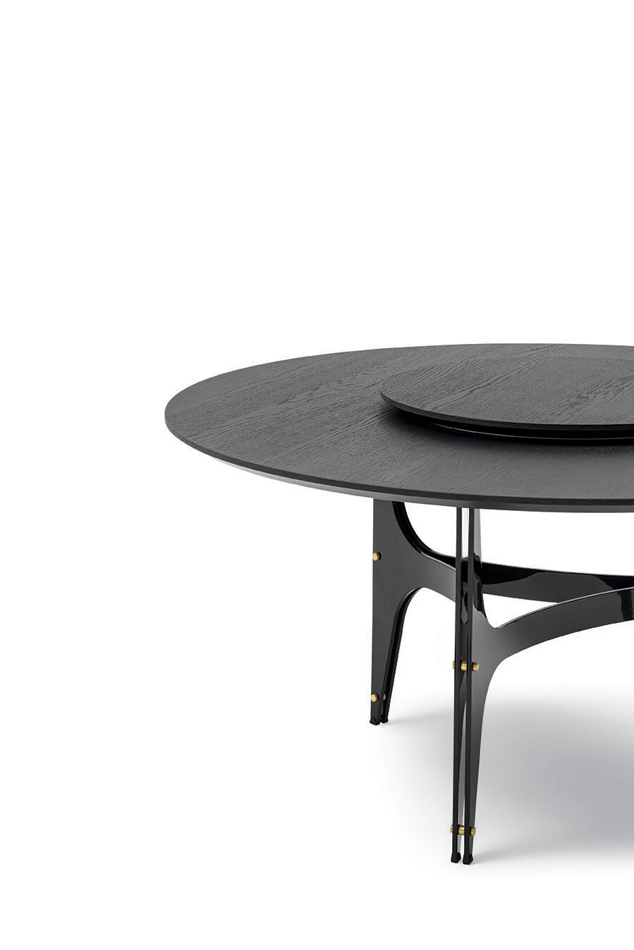 Bontempi Universe Dining Table — manufacturer photograph; UNIVERSE_52-76$M327_M325_L038&LAZY SUSAN_07-95$L038