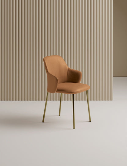 Bontempi Vivian Dining Chair — manufacturer photograph; VIVIAN 34 17 M328 TRP08