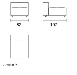 Bontempi Zenit Wall Armchair — manufacturer catalogue drawings with article references