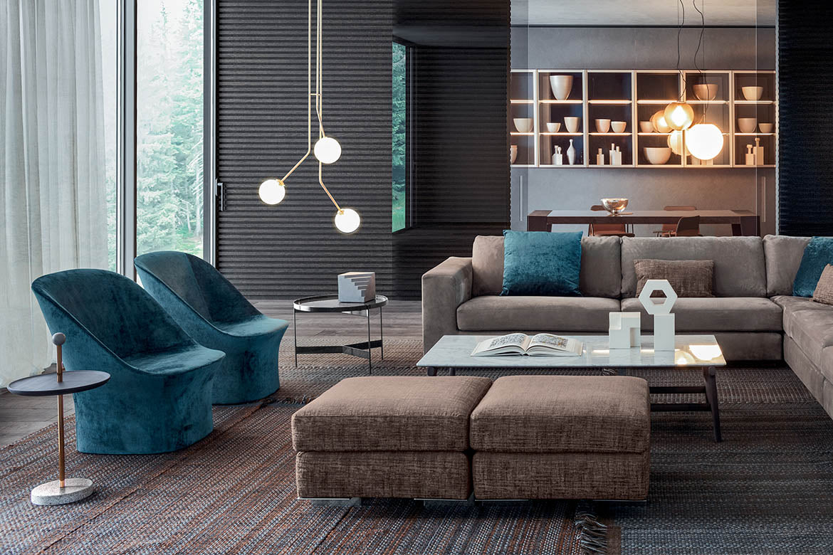 Pianca Esse Lounge Armchair and Pouf | Pianca