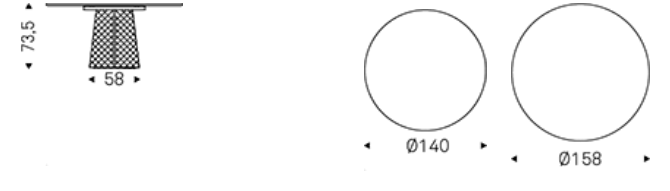 Cattelan Italia Table ATRIUM Keramik Round - dimensions