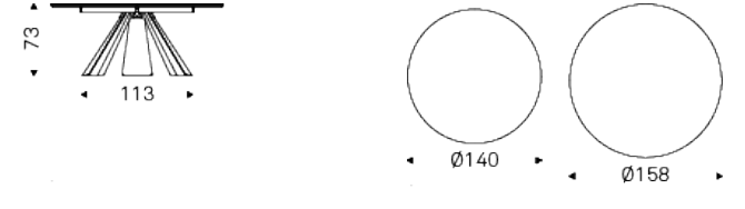 Cattelan Italia Table ELIOT Keramik Round - dimensions