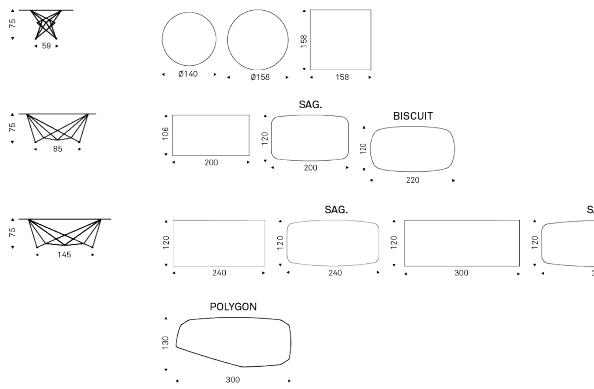 Cattelan Italia Table GORDON Keramik - dimensions