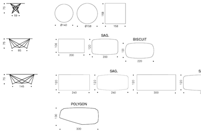 Cattelan Italia Table GORDON Keramik - dimensions