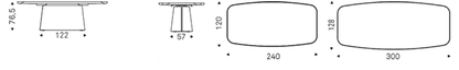 Cattelan Italia Table NAPOLEON Keramik Premium - dimensions