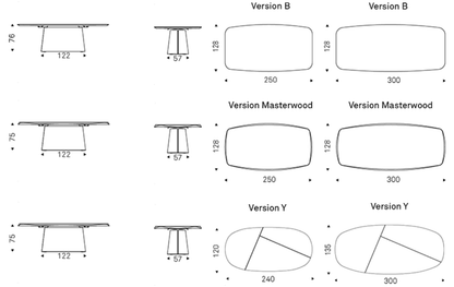 Cattelan Italia Table NAPOLEON Wood - dimensions