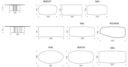 Cattelan Italia Table PAPEL Keramik - dimensions