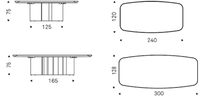 Cattelan Italia Table PAPEL Keramik Premium - dimensions