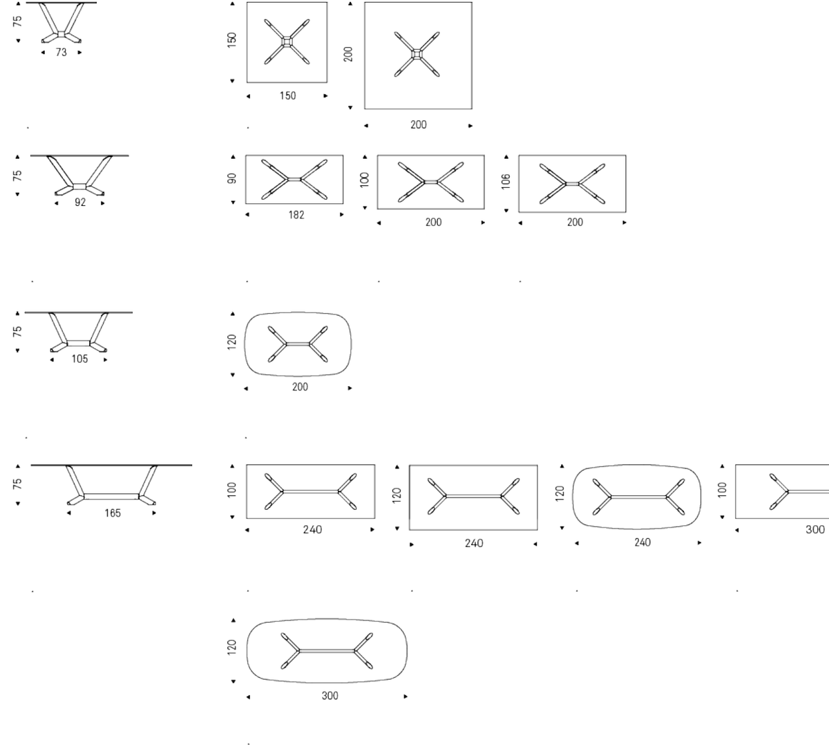 Cattelan Italia Table PLANER - dimensions