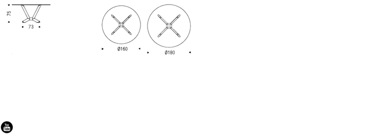 Cattelan Italia Table PLANER Round - dimensions