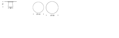 Cattelan Italia Table RADO Keramik Round - dimensions