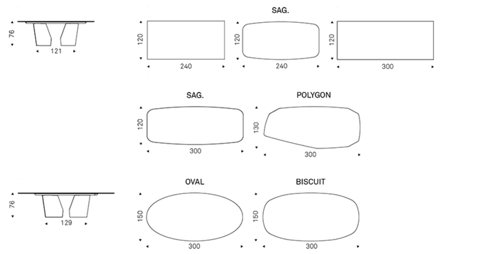 Cattelan Italia Table SENATOR Keramik - dimensions