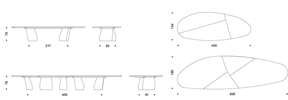 Cattelan Italia Table SENATOR Keramik Magnum - dimensions