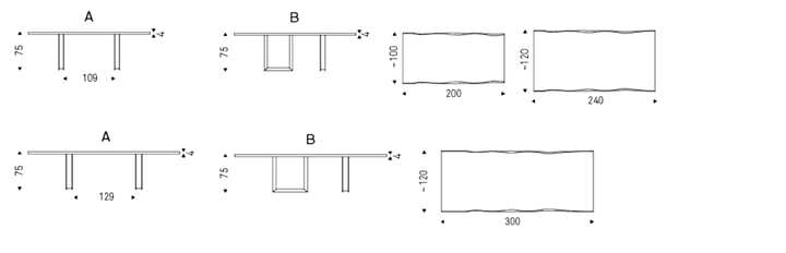 Cattelan Italia Table SIGMA - dimensions
