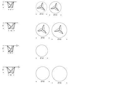 Cattelan Italia Table SKORPIO Round - dimensions