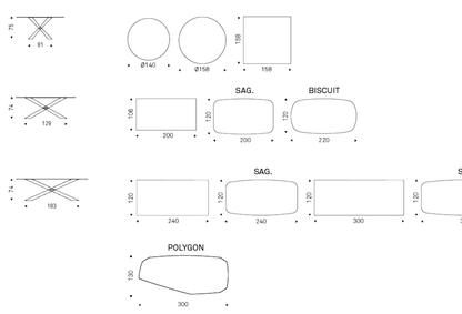 Cattelan Italia Table SPYDER Keramik - dimensions