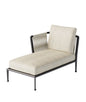 Unopiù Treble R chaise-longue module in aluminium and | Unopiù