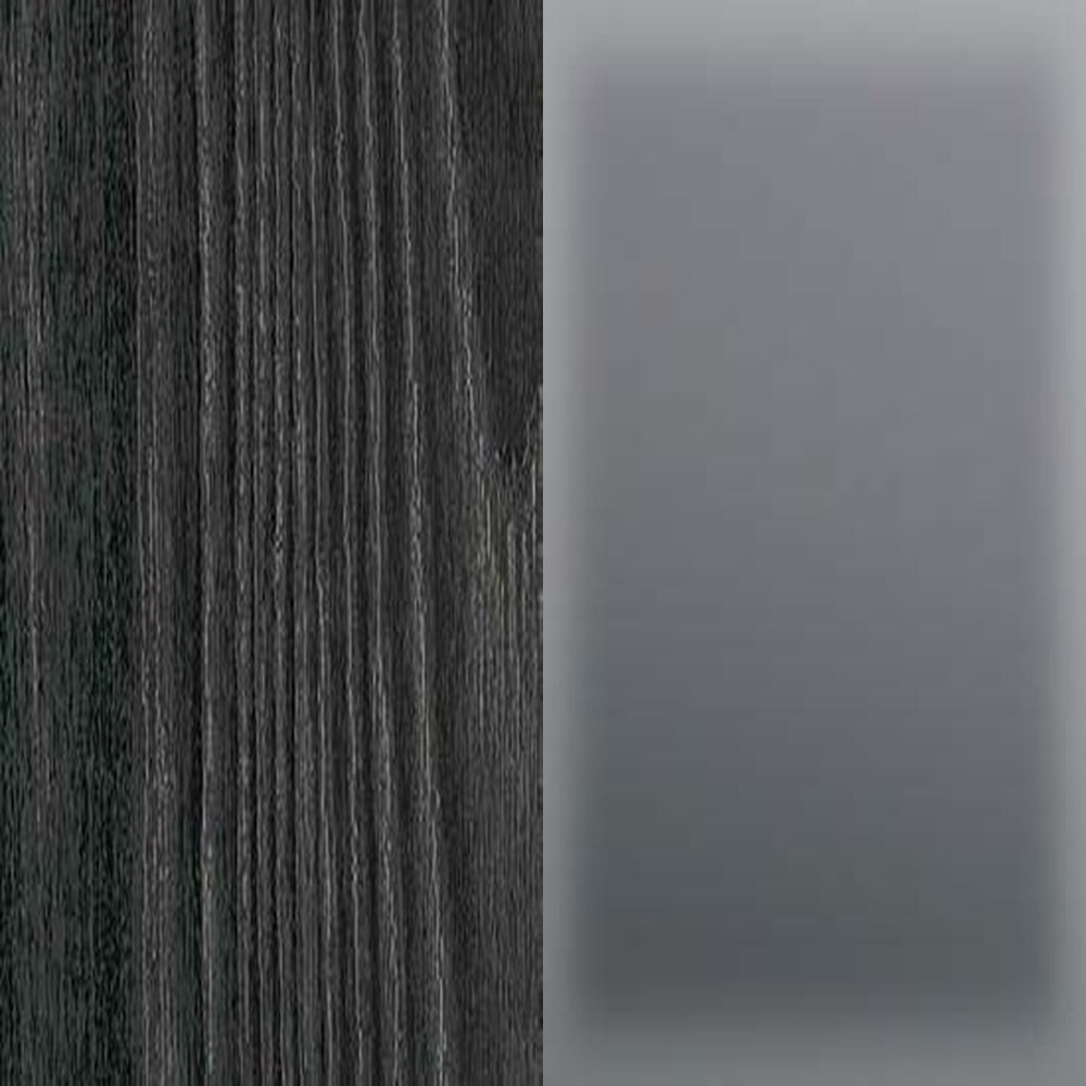 Desiree Dining Table CIÀCOLA — Coal-grey stained ash base / Lead grey glass top