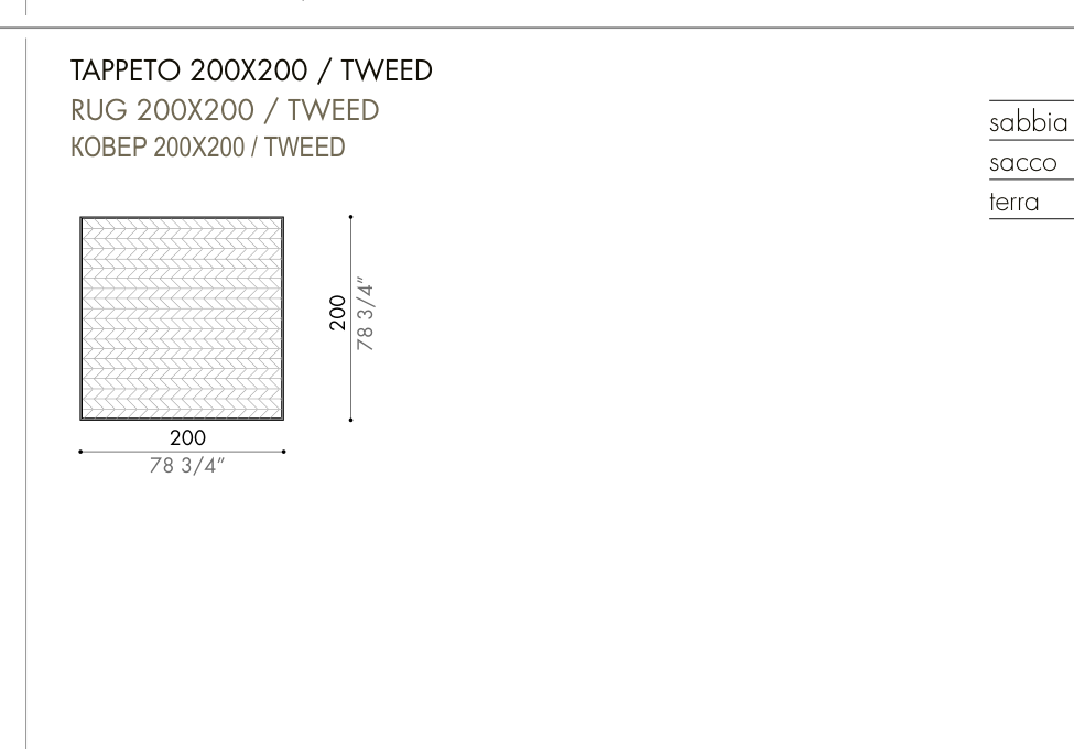 JAVEA tweed — 200 × 200 cm