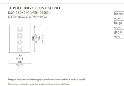 GESTO CONTROLLATO with design — 180 × 240 cm