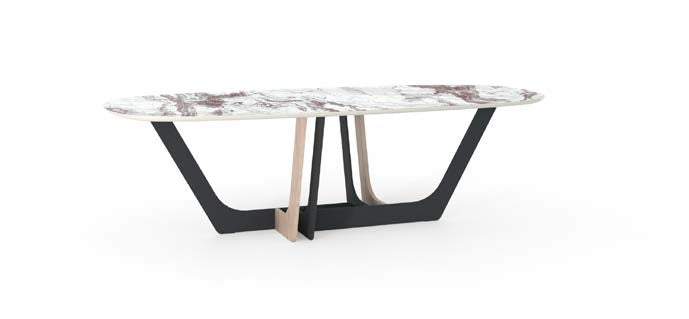 Devina Nais Cosmopolitan My-Glass - Wave dining table