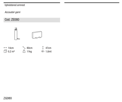 Ditre Italia Ada back cushions — manufacturer article drawings and dimensions