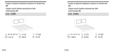 Ditre Italia Alar exclusive with floor bed frame — manufacturer article drawings and dimensions