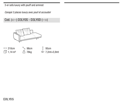 Ditre Italia Avenue Luxury — manufacturer article drawings and dimensions