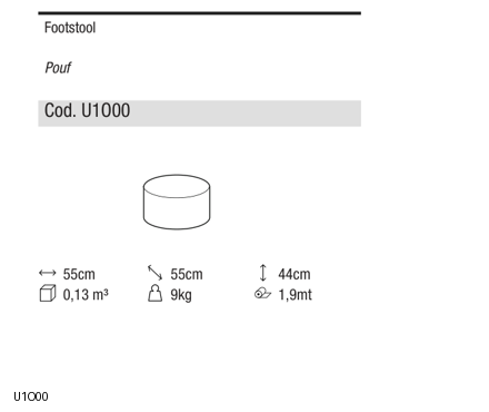 Ditre Italia Chloè luxury — manufacturer article drawings and dimensions