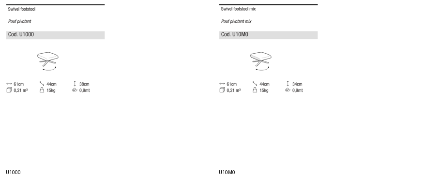 Ditre Italia Cut soft — manufacturer article drawings and dimensions
