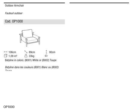 Ditre Italia Isamu outdoor — manufacturer article drawings and dimensions