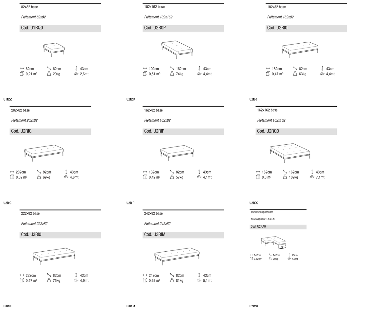 Ditre Italia Ada base — manufacturer article drawings and dimensions