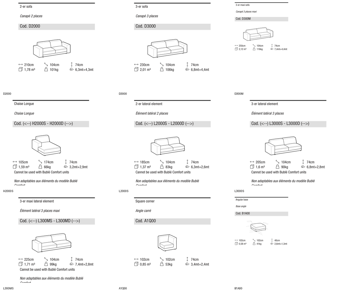 Ditre Italia Bublé — manufacturer article drawings and dimensions