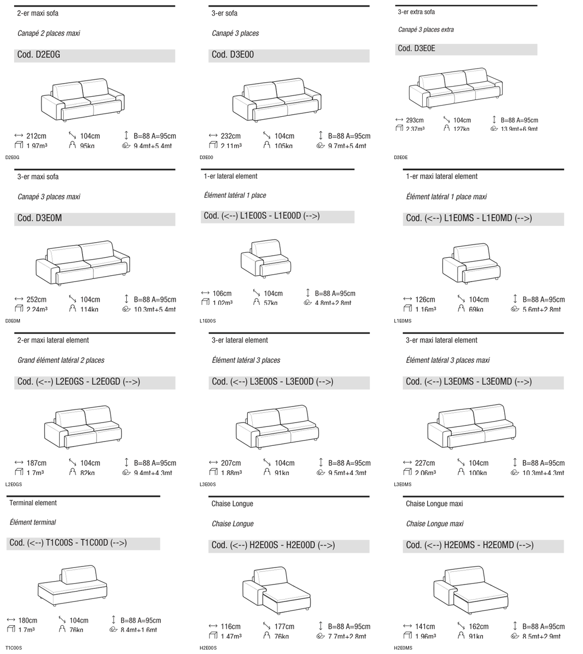 Ditre Italia Ecléctico Comfort low wide armrest — manufacturer article drawings and dimensions