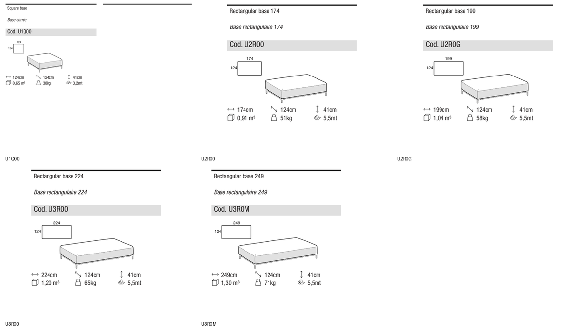 Ditre Italia Sanders air mix bases depth 124 — manufacturer article drawings and dimensions