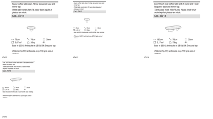 Ditre Italia Arcade table mirror top — manufacturer article drawings and dimensions