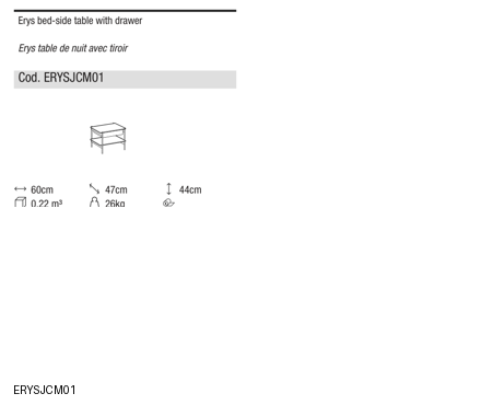 Ditre Italia Erys - Pop - Puppet drawers — manufacturer article drawings and dimensions