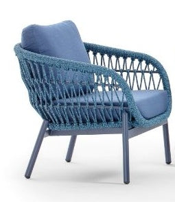 Idol&Furniture Lounge Armchair ELBA ROPE — Blue — cropped source photograph