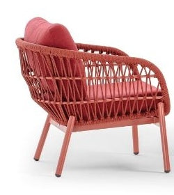 Idol&Furniture Lounge Armchair ELBA ROPE — Red — cropped source photograph
