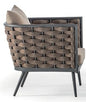 Idol&Furniture Lounge Armchair NIZZA — Anthracite — rear view crop