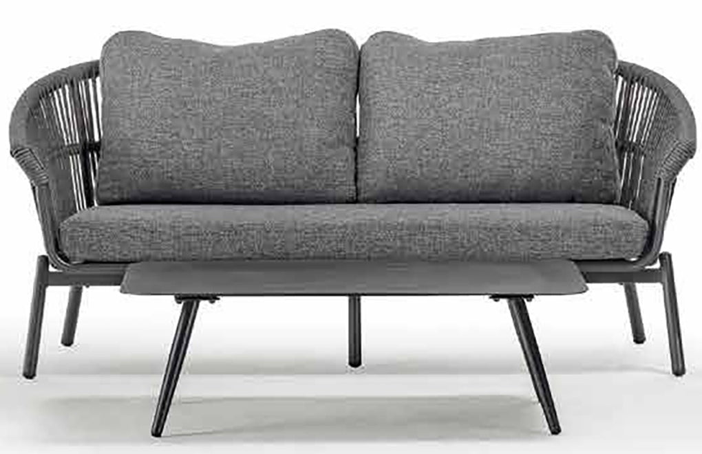 Idol&Furniture Sofa TROPEA — Anthracite — sofa in setting; coffee table not included