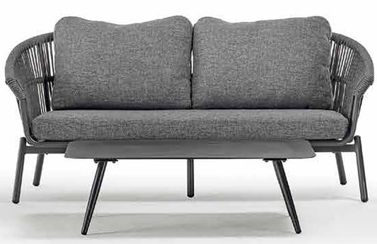 Idol&Furniture Sofa TROPEA — Anthracite — sofa in setting; coffee table not included