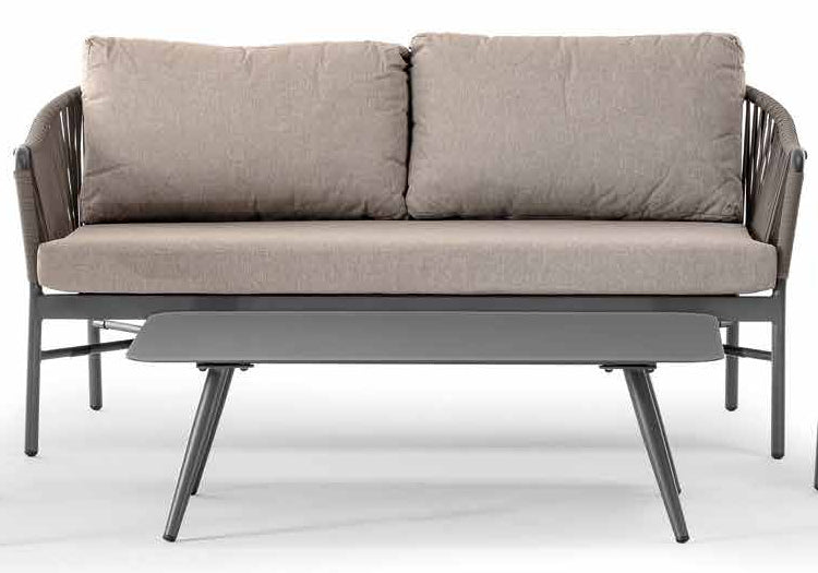 Idol&Furniture Sofa MONACO — Anthracite — sofa in setting; coffee table not included
